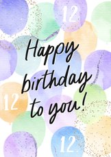 Geburtstags-Glückwunschkarte lila Ballons