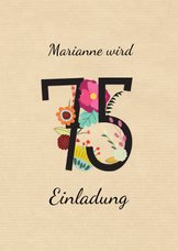 Einladungskarten 75. Geburtstag Send a Smile