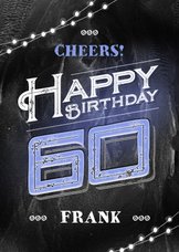 Geburtstagskarte 60 Happy birthday