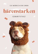 Geburtstagskarte 'Bärenstark'