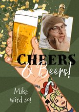 Geburtstagskarte 'Cheers & Beers' Bierglas 