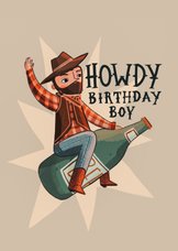 Geburtstagskarte Cowboy 'Howdy Birthday Boy'