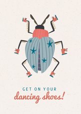 Geburtstagskarte 'Get on your dancing shoes'
