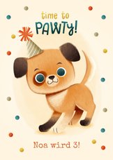 Geburtstagskarte Kind lustiger Hund