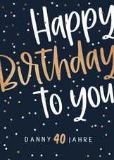 Geburtstagskarte Konfetti 'Happy Birthday'