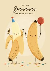 Geburtstagskarte 'Let's go bananas'