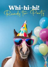 Geburtstagskarte Pferd 'Whi-hi-hi'