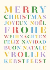 Geschäftliche Weihnachtskarte Sprachen international