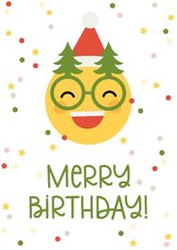 Glückwunschkarte Geburtstag Emoji 'Merry Birthday'