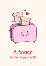 Glückwunschkarte Hochzeit Toaster