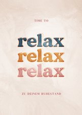 Glückwunschkarte Ruhestand 'Relax' 