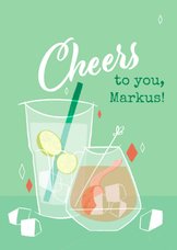 Glückwunschkarte zum Geburtstag 'Cheers to you'