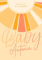 Glückwunschkarte zur Geburt mit Lettering "Baby"