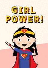 Grußkarte Girl Power