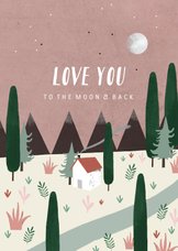 Grußkarte 'Love you to the moon and back'