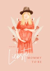 Grußkarte Muttertag 'Mommy to be' Boho-Stil