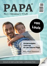 Grußkarte Vatertag Zeitschrift