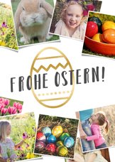Grußkarte zu Ostern eigene Fotos & Ei