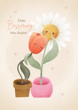 Gute Besserungskarte Blumen Freundschaft