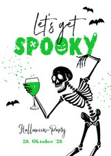 Halloweenparty Einladungskarte 'Let's get spooky'