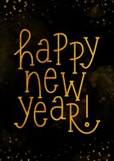 'Happy New Year' Neujahrskarte