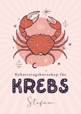 Horoskop-Geburtstagskarte Krebs
