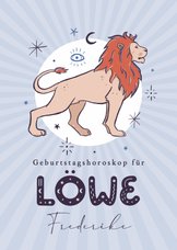 Horoskop-Geburtstagskarte Löwe