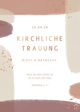 Kirchenheft-Vorlage Trauung abstrakte Pinselstriche 