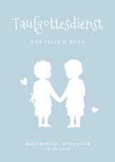 Einladung zur Taufe Zwilling Mädchen Send a Smile