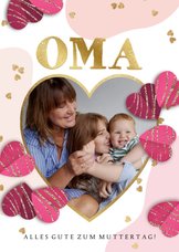 Muttertagskarte für Oma Herzfoto