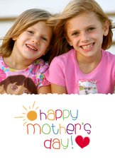 Muttertagskarte 'happy mother's day!' bunt mit Foto