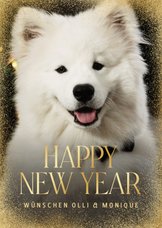 Neujahrs-Fotokarte Haustier