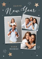 Neujahrskarte 'Happy New Year' Fotocollage