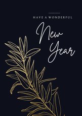 Neujahrskarte 'wonderful new year'