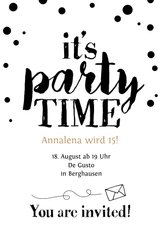 Party-Time Einladung zum 15. Geburtstag