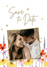 Save-the-Date-Fotokarte Hochzeit Blumenwiese