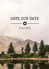 Save-the-Date-Karte Hochzeit Landschaftsfoto