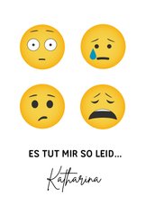 Sorrykarte mit Emoticons