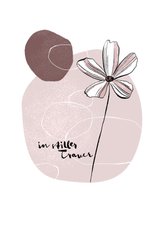 Trauerkarte Blüte 'In Stiller Trauer;