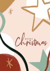 Trendy Weihnachtskarte Stern und Merry Christmas