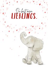 Valentins-Grußkarte Elefant