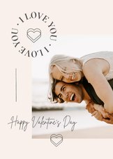 Valentinskarte 'Happy Valentine's Day' & großes Foto