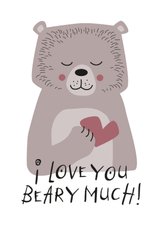 Valentinskarte 'I love you beary much'