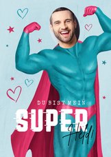 Valentinskarte Superheld