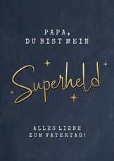 Vatertagskarte Superheld