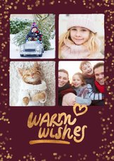 Weihnachts-Fotokarte 'Warm wishes'