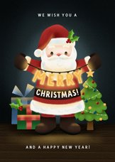 Weihnachtsgrüße Weihnachtsmann 'Merry Christmas'