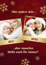 Weihnachtskarte 'Alles ändert sich' Fotocollage