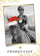 Weihnachtskarte eigenes Foto Pferd