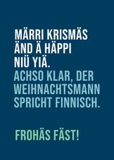 Weihnachtskarte Finnisch